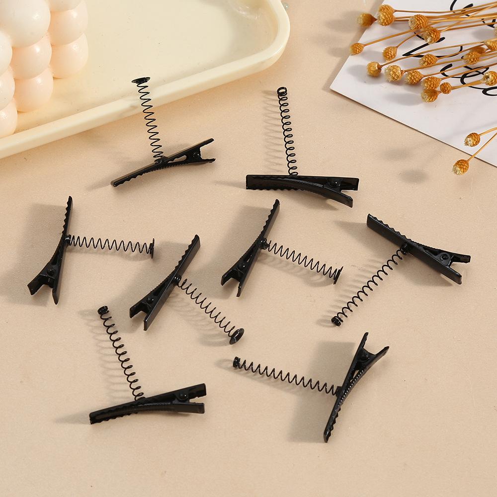 DIY Hairpin Accessories Black Metal Spring Clip Simple All-Match Children's Duckbill Clip Headdress Hairpin Accessories Wholesale