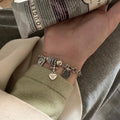 Retro Hip Hop Cross Love High-Grade Bracelet Girl Ins Niche Design Chain Fashion Light Luxury Bracelet