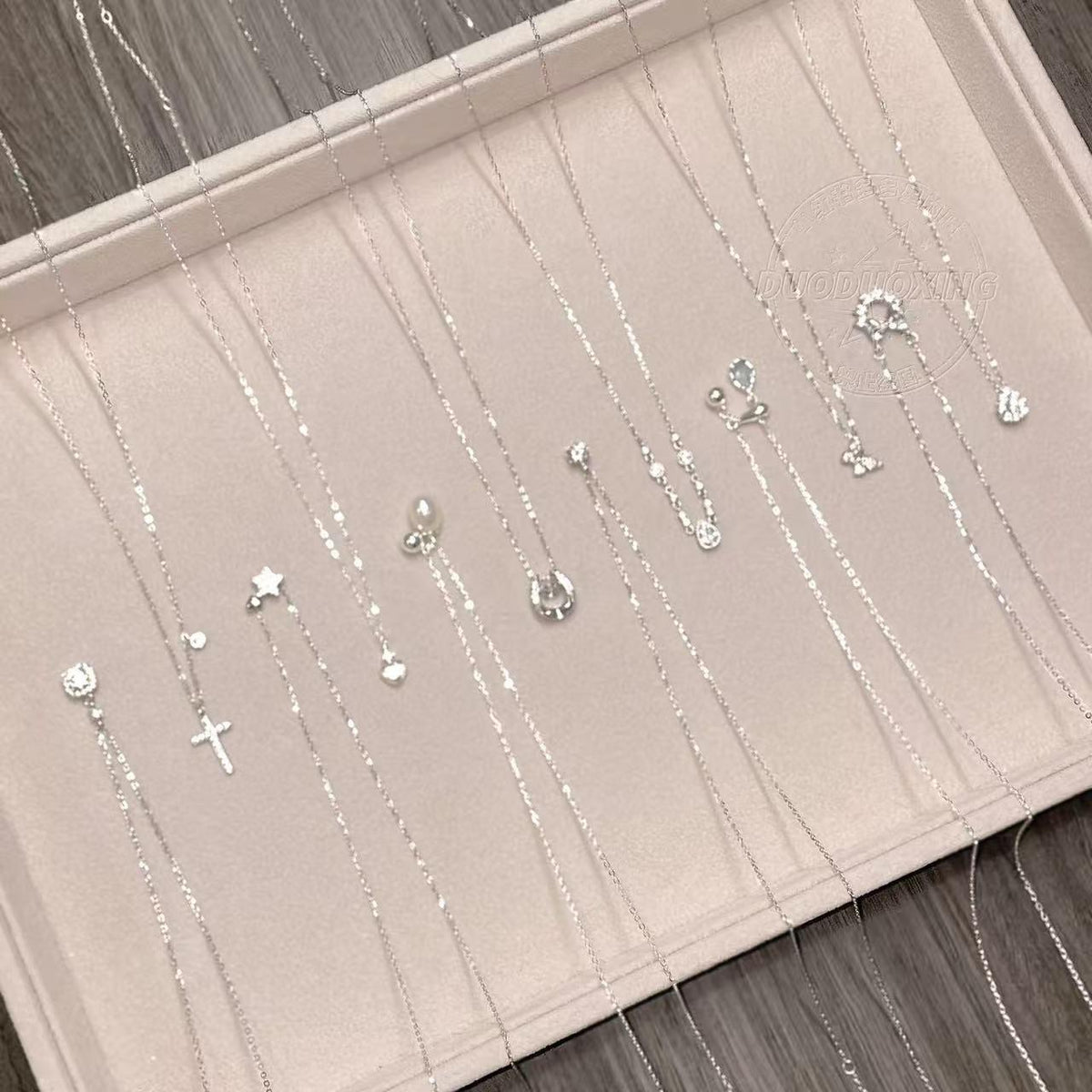 Necklace Women's 925 Silver Necklace Accessories Women's Simple Niche High Sense Students All-Match Light Luxury Clavicle Chain Does Not Fade