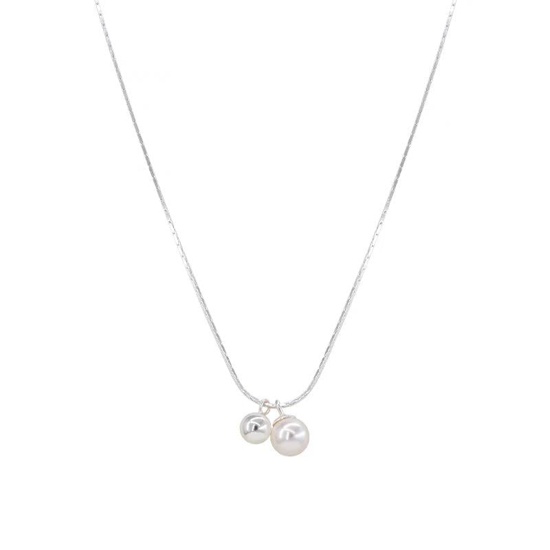 Necklace Women's 925 Silver Necklace Accessories Women's Simple Niche High Sense Students All-Match Light Luxury Clavicle Chain Does Not Fade
