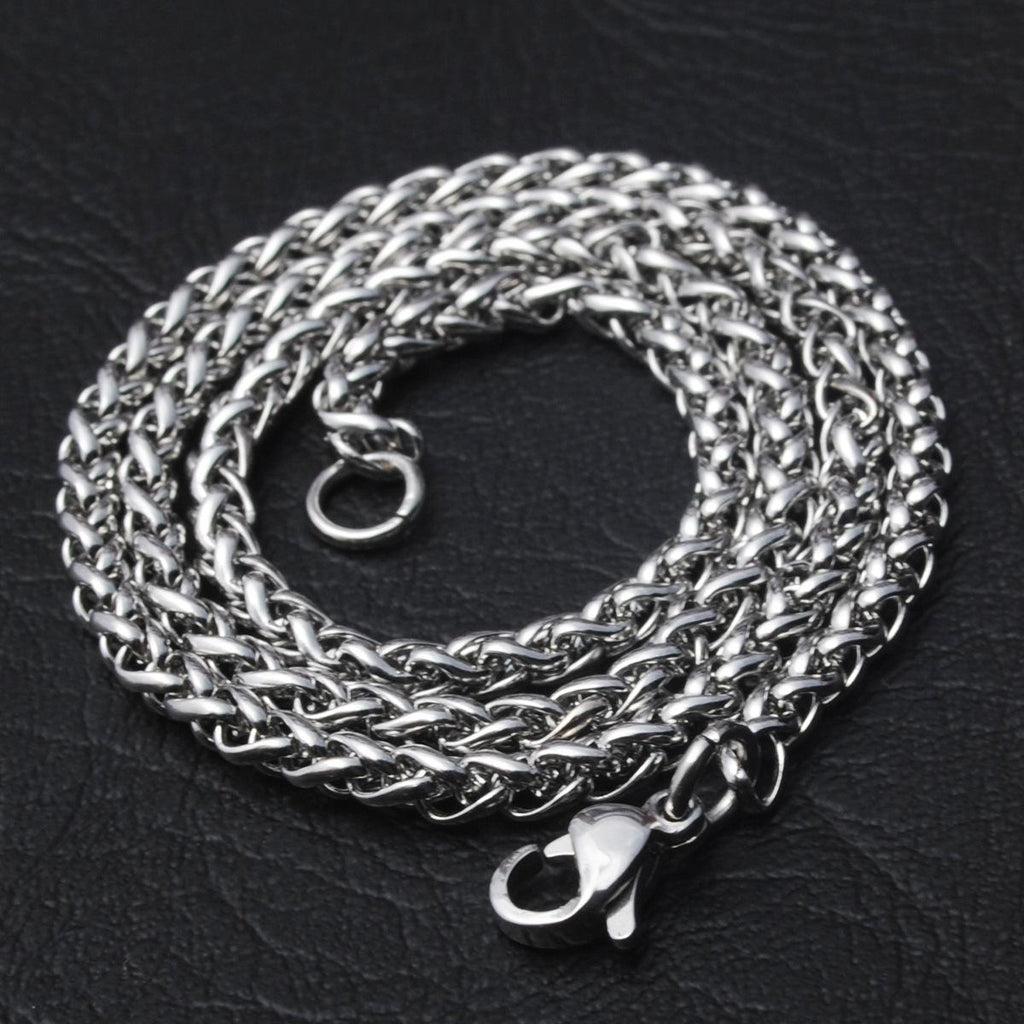 Men's Necklace Stainless Steel Chain DIY Jewelry Accessories Titanium Steel European and American Hot Selling Dragon Bone Chain Girls Pendant Chain