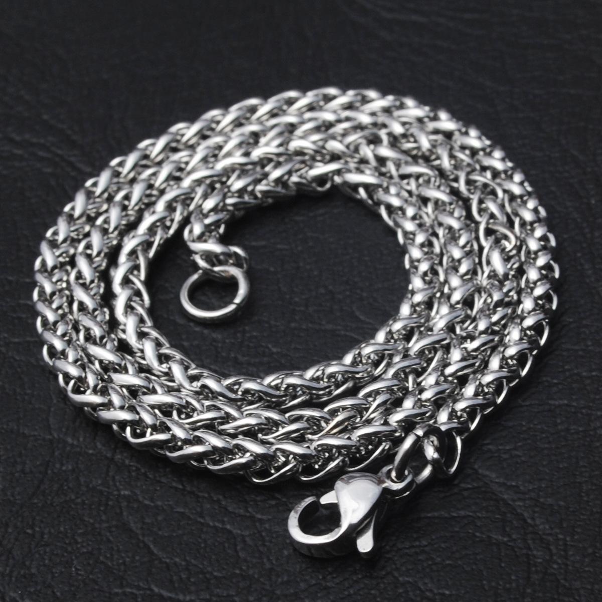 Men's Necklace Stainless Steel Chain DIY Jewelry Accessories Titanium Steel European and American Hot Selling Dragon Bone Chain Girls Pendant Chain