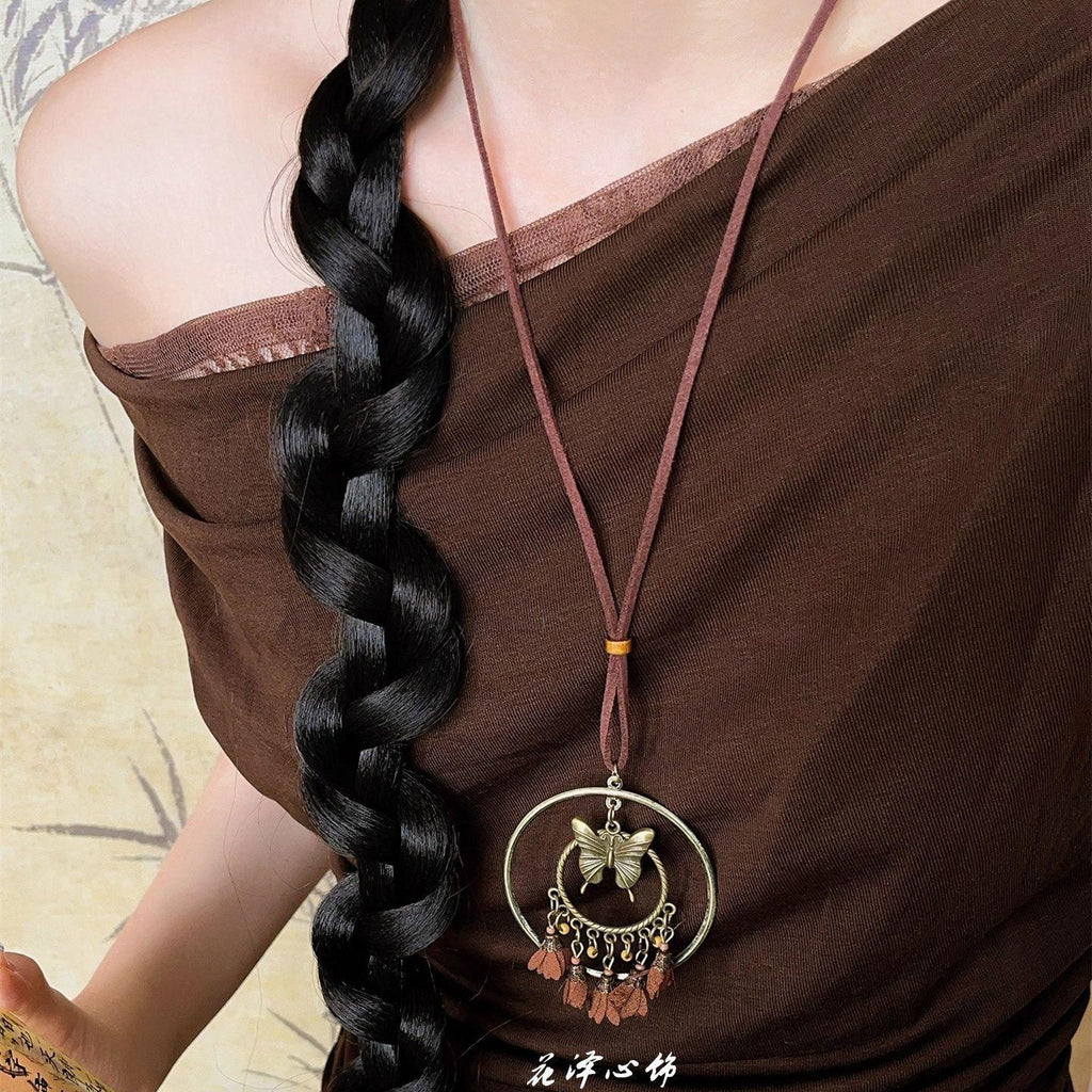Ethnic Style Necklace Women's Bohemian Holiday Style Necklace 2025 New Retro High-Grade Sweater Chain Accessories