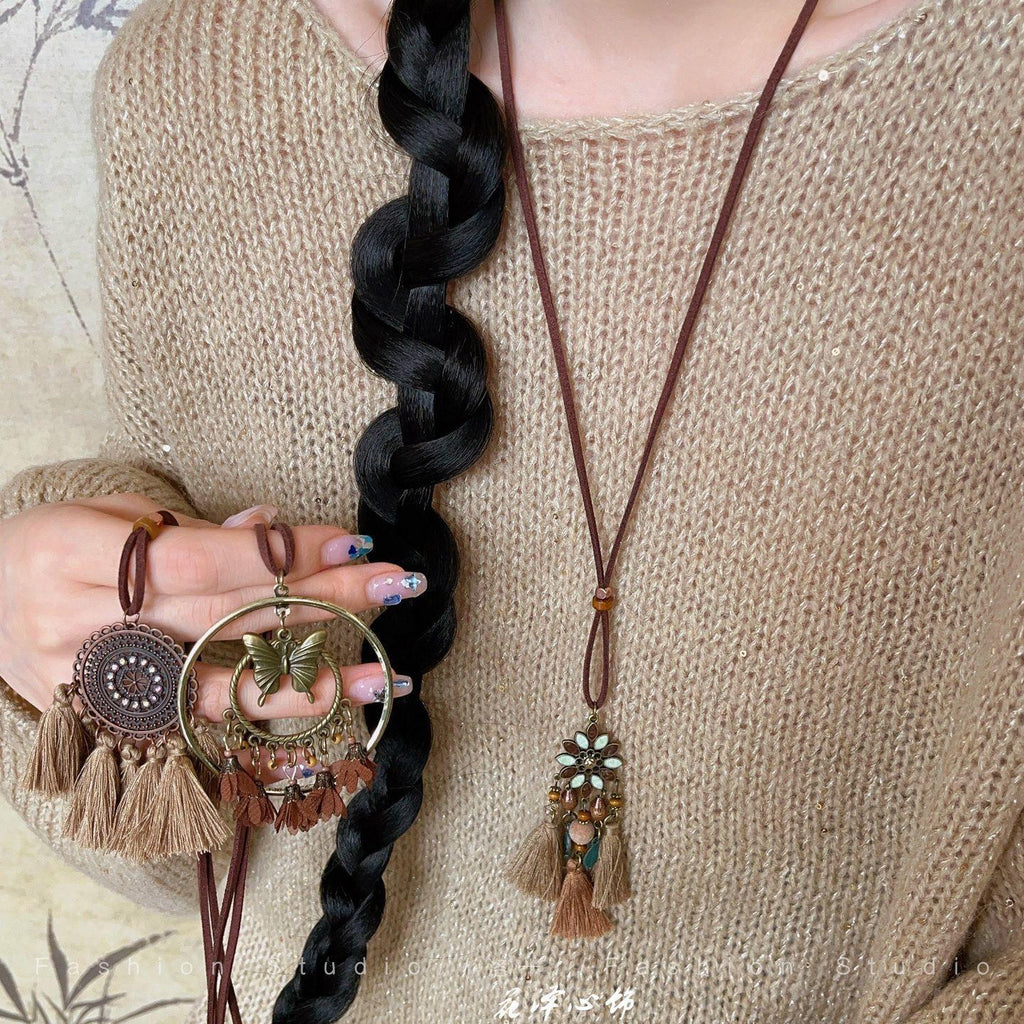 Ethnic Style Necklace Women's Bohemian Holiday Style Necklace 2025 New Retro High-Grade Sweater Chain Accessories