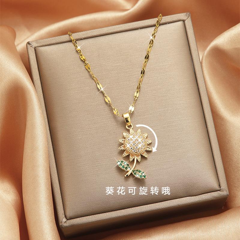 Titanium Steel Non-Fading Design Necklace Women's Non-Fading Summer Clavicle Chain Simple All-Match Pendant Fashion Jewelry Wholesale