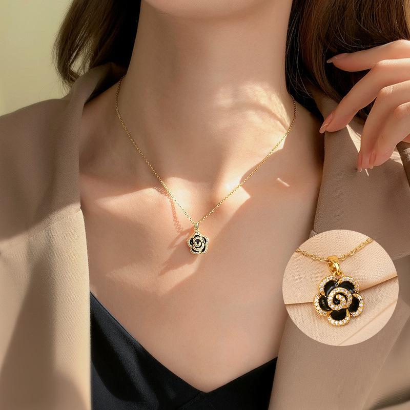 Titanium Steel Non-Fading Design Necklace Women's Non-Fading Summer Clavicle Chain Simple All-Match Pendant Fashion Jewelry Wholesale