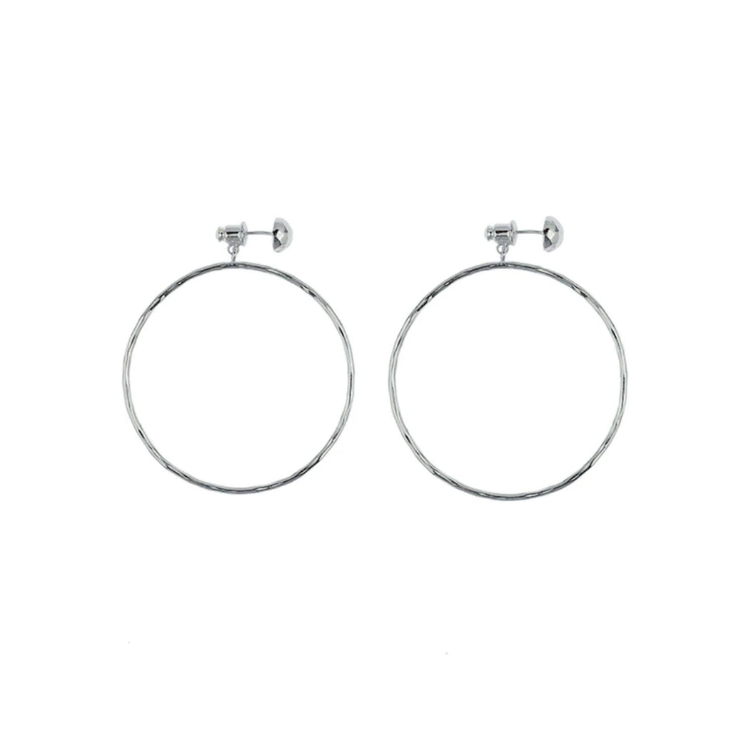 Yu Shuxin Same Style Exaggerated Big Ear Ring Mosquito Coil Ear Clip Fashion Hot Girl Ear Studs Plain Ring Daily Earless Earrings