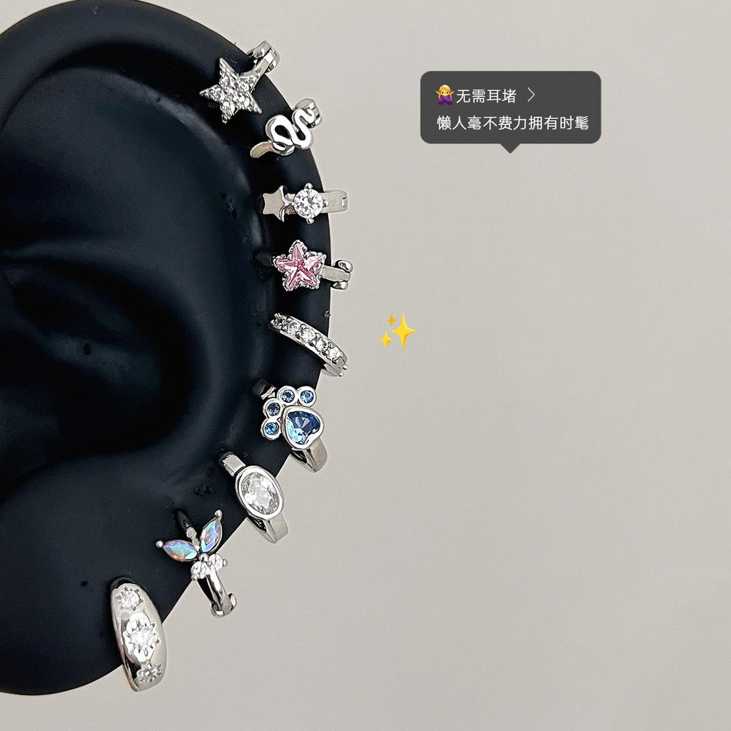 Ringring Shop Edge Ear Bone Stud Ring Ear Ring Small Earrings Mini Ear Studs Sleep-Free Ear Drop Nail Ear Buckle