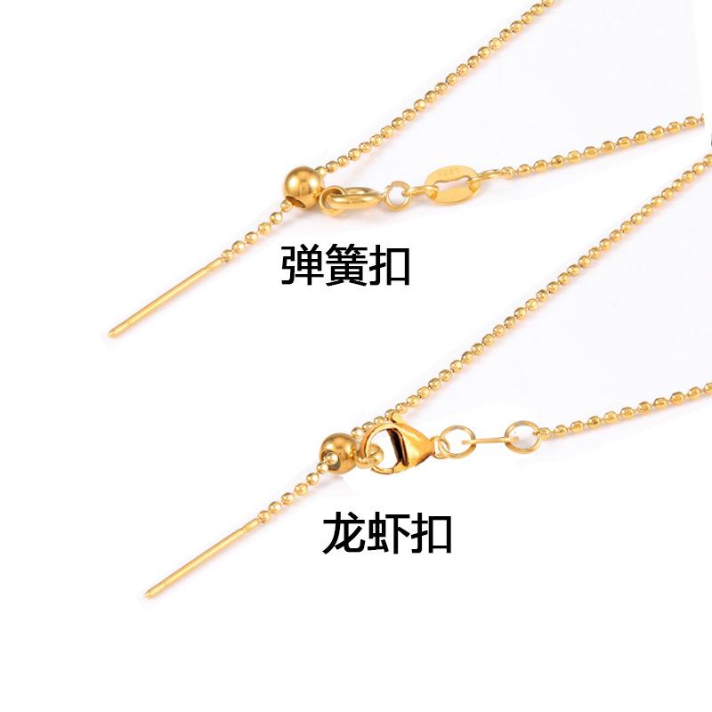 Titanium Steel Non-Fading Universal Chain Stainless Steel Necklace Women's Light Luxury Clavicle Chain Autumn and Winter Adjustable High-Grade DIY Accessories