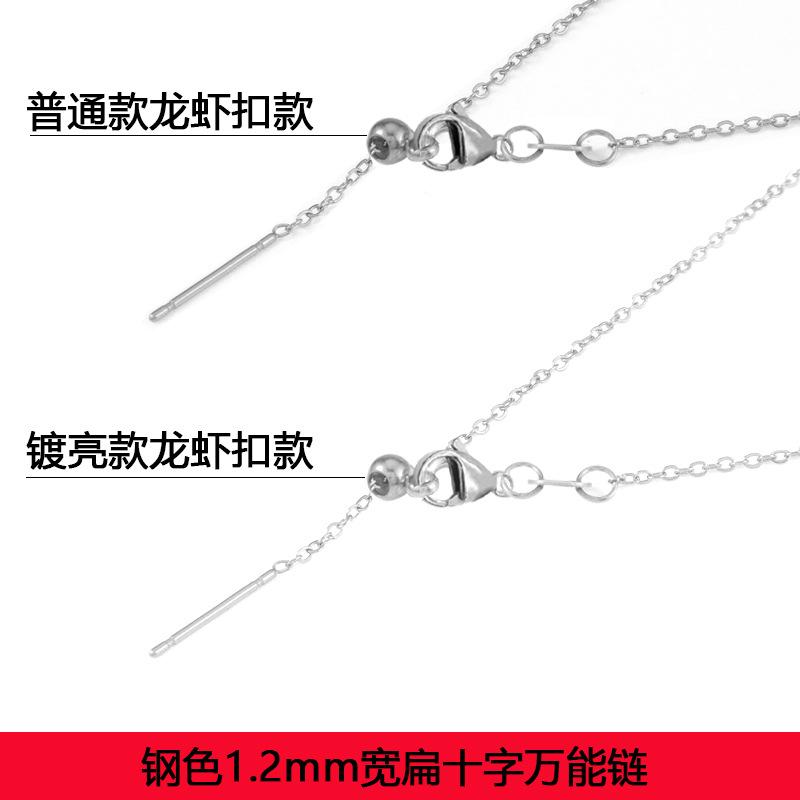 Titanium Steel Non-Fading Universal Chain Stainless Steel Necklace Women's Light Luxury Clavicle Chain Autumn and Winter Adjustable High-Grade DIY Accessories