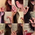 Silver Needle Ear Piercing Opal Stud Earrings Six-Piece Set Sleep Pick-Free Ear Bone Stud Design Sense Niche Earrings Accessories for Women