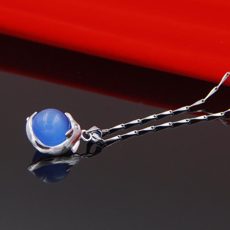 925 Silver Necklace Box Snake Bone Melon Seeds Water Wave Ingot O-Shaped Steel Jewelry Pendant with Chain Silver Necklace Clavicle Chain
