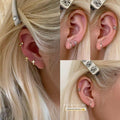 Exquisite Small Edge Buckle Ear Bone Ring Personality Temperament All-Match Fashion Small Fresh Exquisite Niche Ear Buckle Ear Bone Stud
