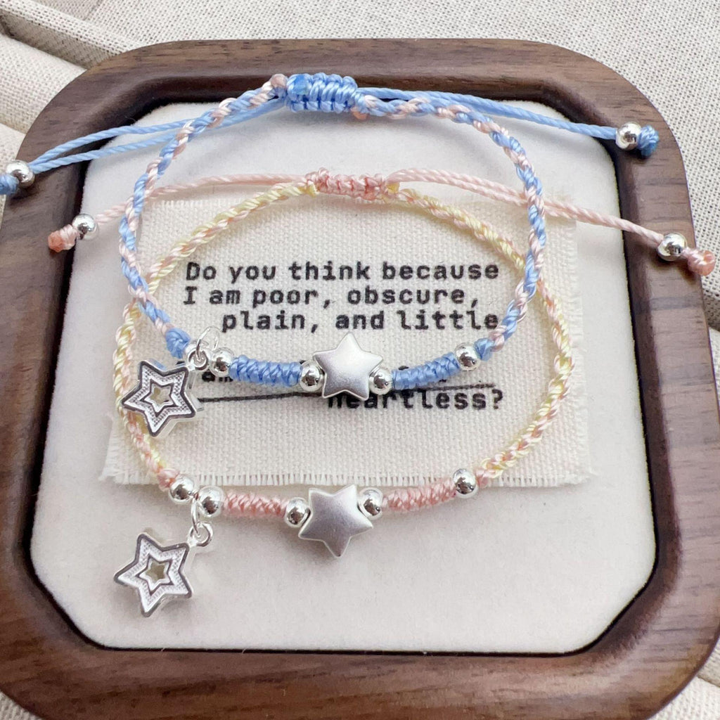 New Handmade Star Wish Hand Rope Couple Woven Sweet Gift for Girlfriend Couple Birthday Gift