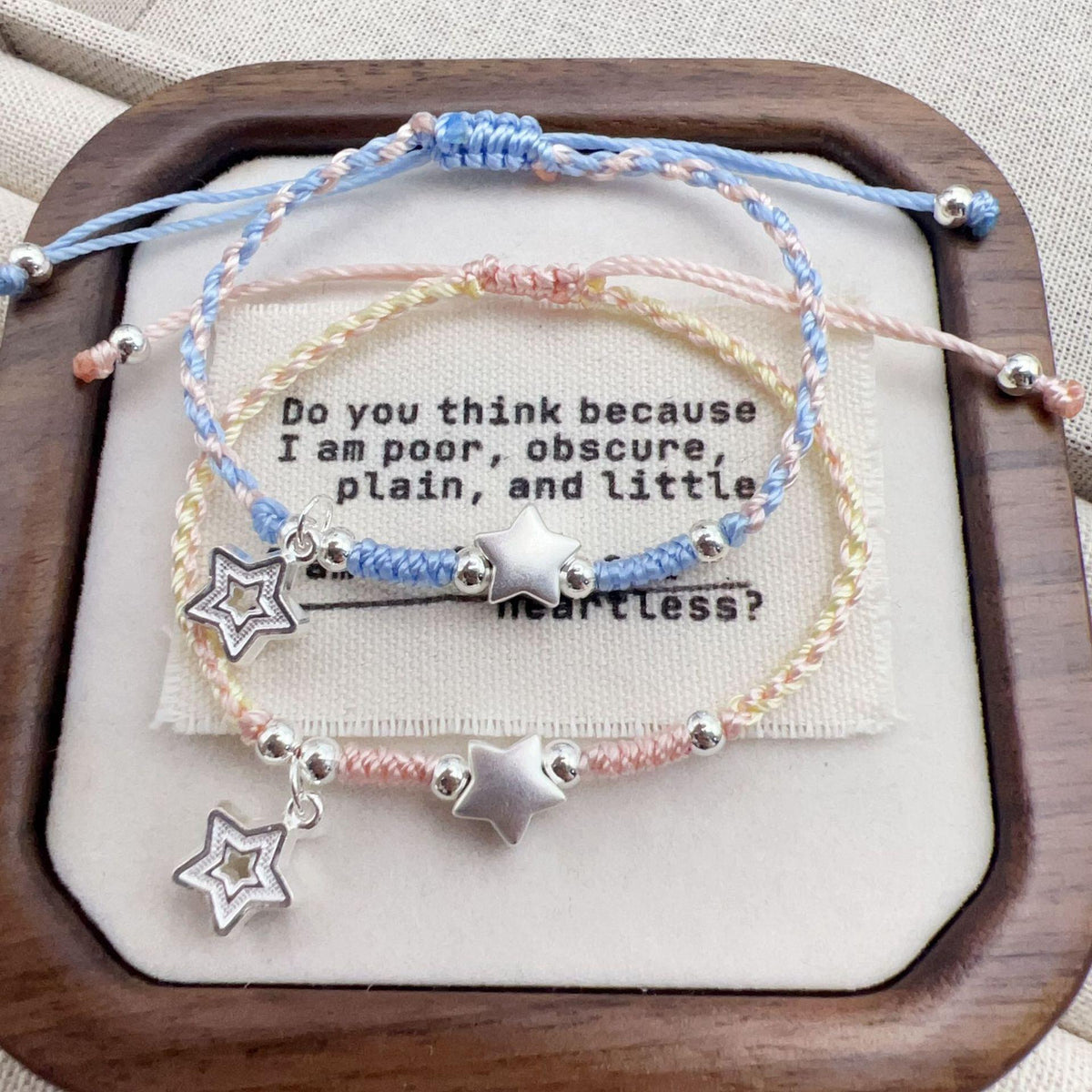 New Handmade Star Wish Hand Rope Couple Woven Sweet Gift for Girlfriend Couple Birthday Gift