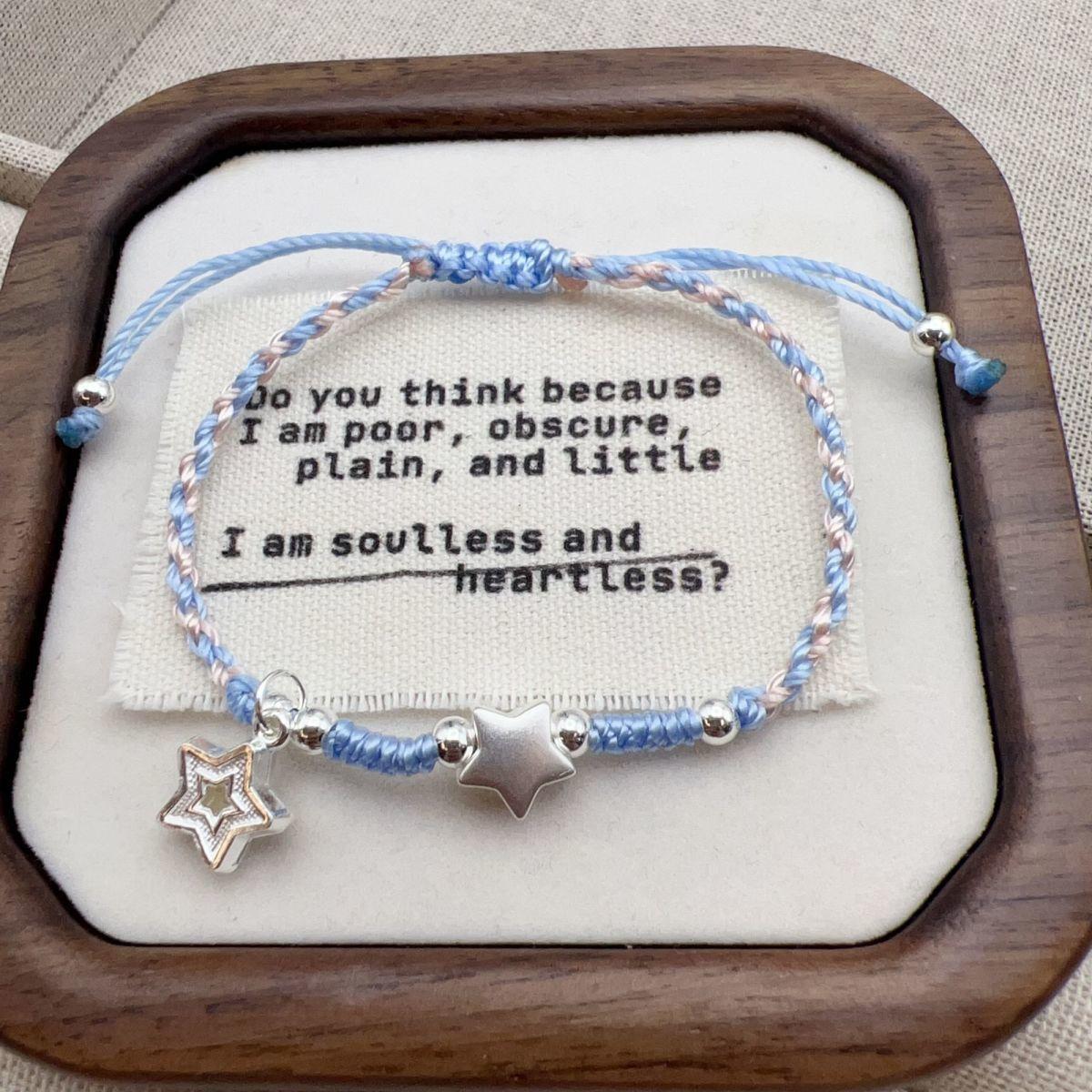 New Handmade Star Wish Hand Rope Couple Woven Sweet Gift for Girlfriend Couple Birthday Gift