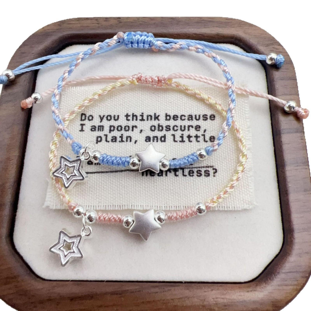 New Handmade Star Wish Hand Rope Couple Woven Sweet Gift for Girlfriend Couple Birthday Gift