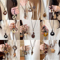 New Chinese Retro Popular Ethnic Style Necklace Women's All-Match Niche Long Sweater Chain High-Grade Simple Accessories