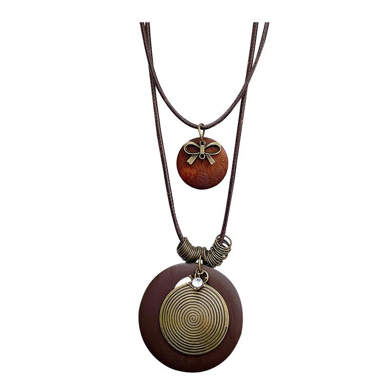 New Chinese Retro Popular Ethnic Style Necklace Women's All-Match Niche Long Sweater Chain High-Grade Simple Accessories