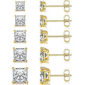 European and American Popular Square Zircon Stud Earrings 316 Stainless Steel Single Diamond All-Match Earrings Cross-Border Hot Earrings Jewelry