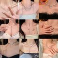 Titanium Steel Non-Fading Small Waist Light Luxury Necklace Female Summer Internet Celebrity Niche Advanced Design Accessories Clavicle Chain Pendant