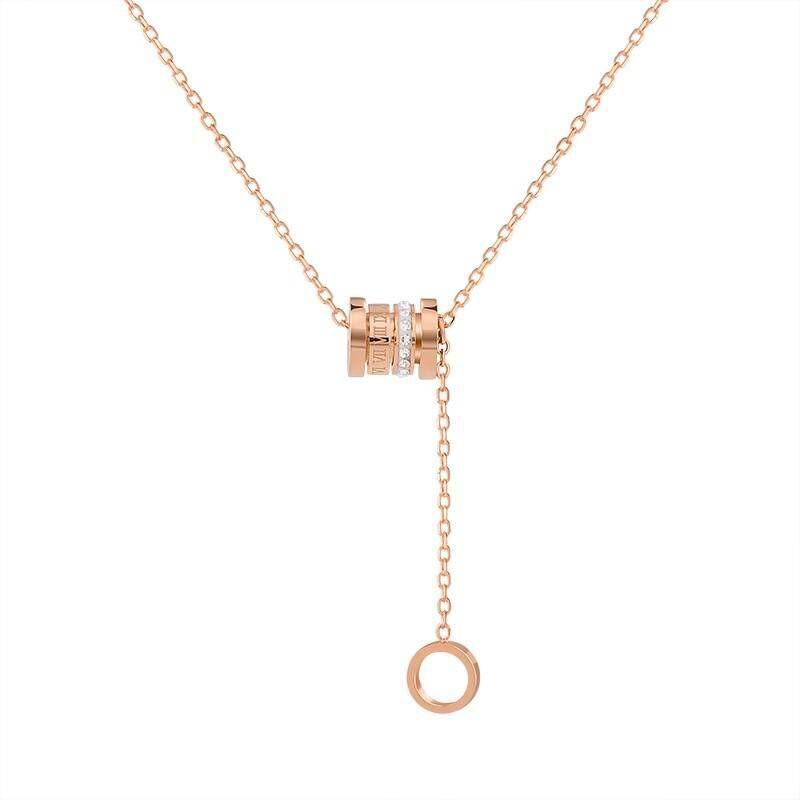 Titanium Steel Non-Fading Small Waist Light Luxury Necklace Female Summer Internet Celebrity Niche Advanced Design Accessories Clavicle Chain Pendant
