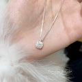 Flash Diamond Square Sugar Titanium Steel Necklace Women's Light Luxury Niche High Sense New Clavicle Chain 2026 New Necklace Accessories