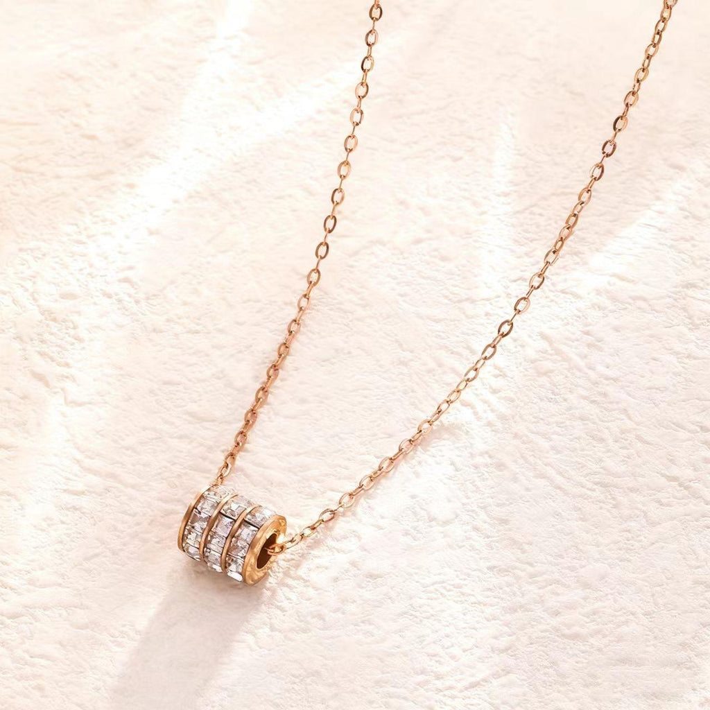 Titanium Steel Non-Fading Necklace Women's High-Grade Light Luxury Internet Celebrity Ins Cold Style Small Waist Clavicle Chain Simple All-Match