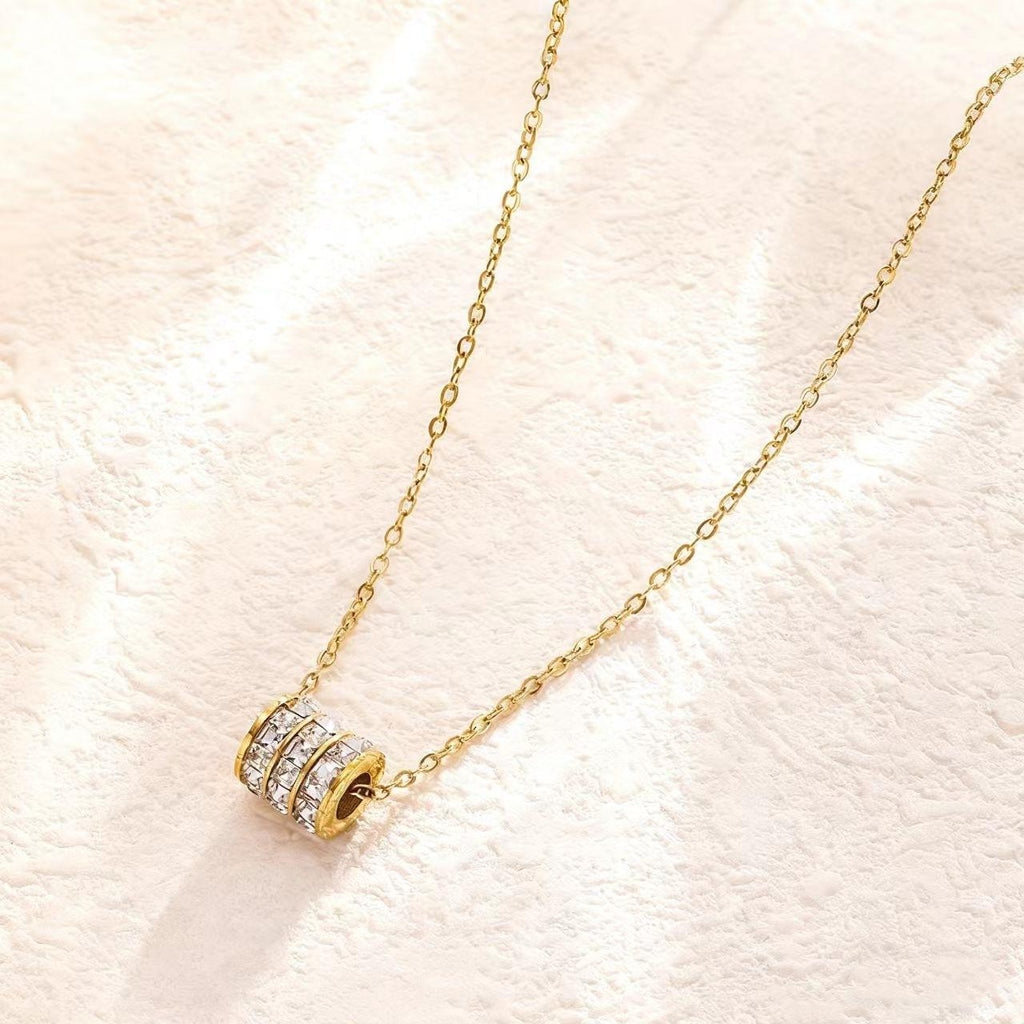 Titanium Steel Non-Fading Necklace Women's High-Grade Light Luxury Internet Celebrity Ins Cold Style Small Waist Clavicle Chain Simple All-Match