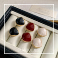 French Macaron Oval Stud Earrings Drop Glaze Texture White Elegant Commuter All-Match S925 Silver Needle Earrings