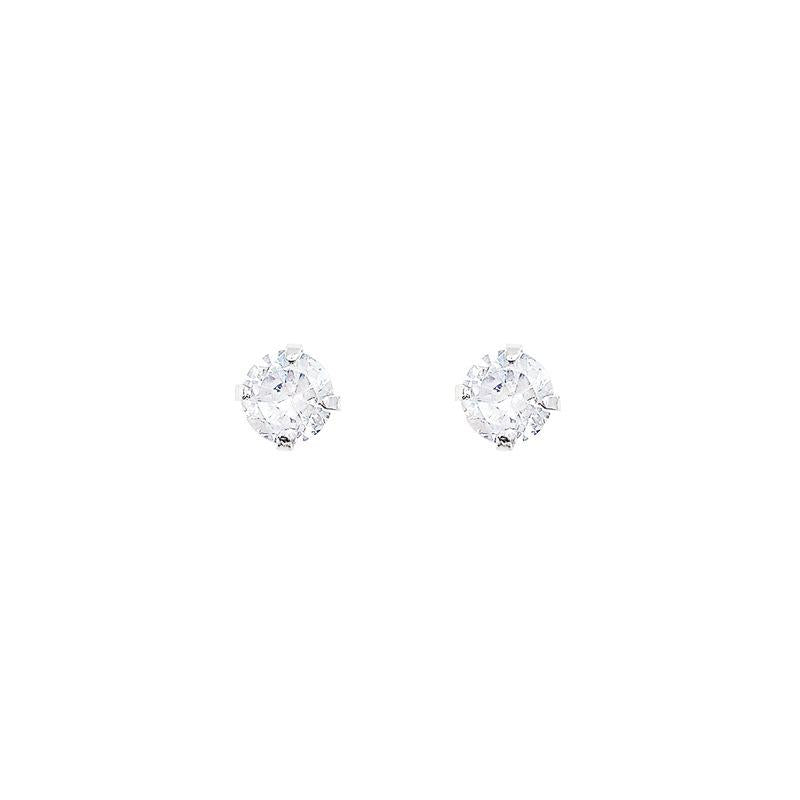 No Need to Pick Ear Stud Earrings for Sleeping Super Flash Zircon 925 Silver Needle Exquisite Small Ear Bone Stud Simple Temperament Female Fashion
