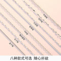 Silver-Plated Necklace Women's Chain Single Chain Clavicle Chain Water Wave Ingot Snake Bone O Word Starry Melon Seeds Box Chain Bare Chain