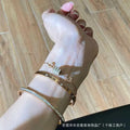 New Titanium Steel Non-Fading Roman Digital Bracelet Ins Light Luxury High-Grade Stackable Rhinestone Small Waist Bracelet