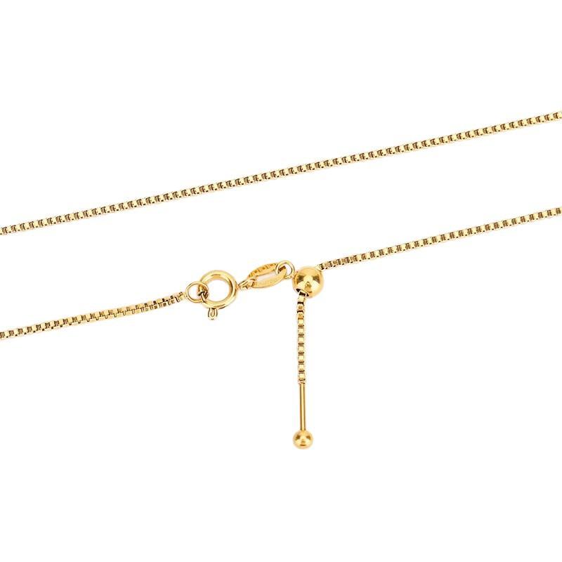 Simple Universal Chain Necklace Titanium Steel Adjustable Beaded Women's Necklace Plated 18K Gold Color-Preserving Clavicle Chain Necklace Accessories