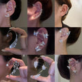 South Korea Dongdaemun Butterfly Ear Clip One-Piece Non-Pierced High-Grade Star Tassel Snowflake 2025 Niche Wholesale