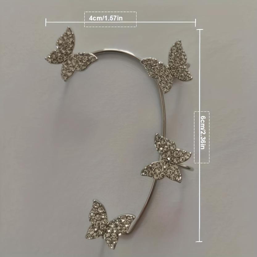 South Korea Dongdaemun Butterfly Ear Clip One-Piece Non-Pierced High-Grade Star Tassel Snowflake 2025 Niche Wholesale