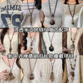 Retro Distressed Bow Metal Necklace Ethnic Style Bohemian Simple All-Match Long Ring Pendant 2025