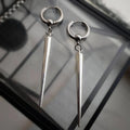 European and American Cross-Border Foreign Trade Silver Gothic Women's French Buckle Cone Pendant Ear Studs Earrings Jewelry Factory Direct Sales