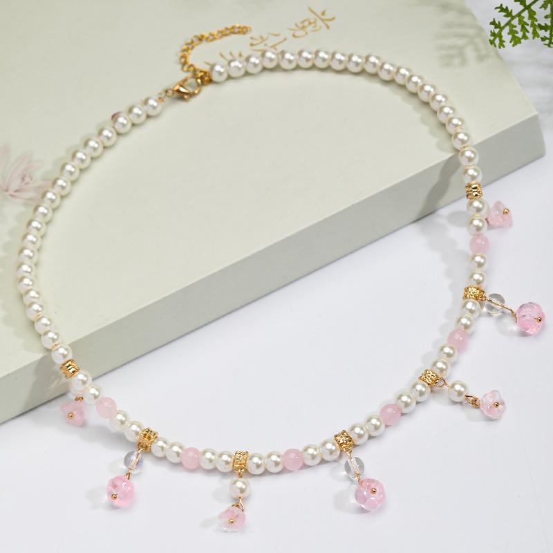 Han Clothing Chinese Style Necklace Ancient Style Pearl Soft Chinese Style Summer Accessories