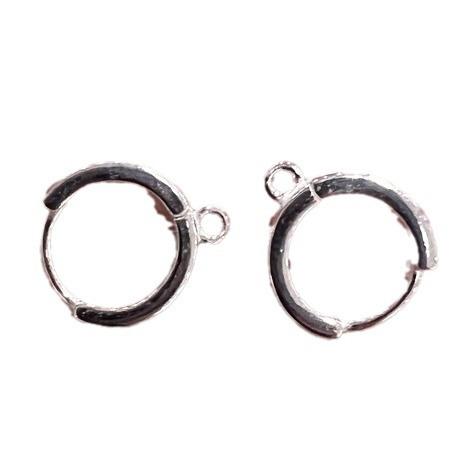 S925 Sterling Silver 2022 New Trendy High-Grade Ear Ring Plain Ring Ear Buckle Small Ear Studs Handmade DIY Ear Jewelry