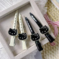 Cute Black and White Cat Hairpin Hair Ins Side Bangs Advanced Makeup Positioning Word Girl Hairpin Hair Accessories