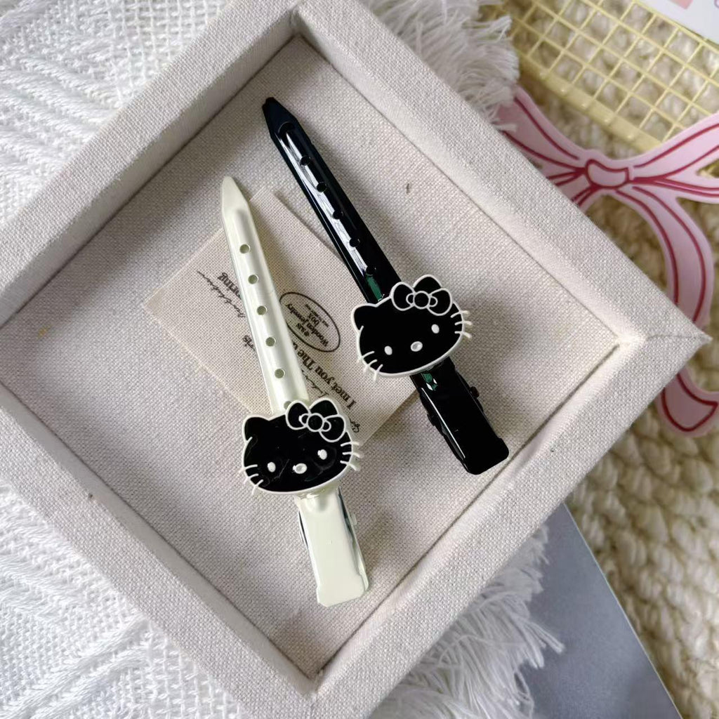 Cute Black and White Cat Hairpin Hair Ins Side Bangs Advanced Makeup Positioning Word Girl Hairpin Hair Accessories