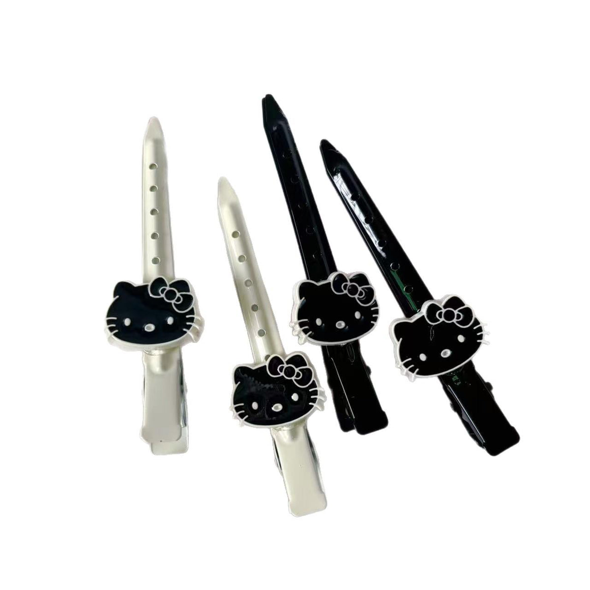 Cute Black and White Cat Hairpin Hair Ins Side Bangs Advanced Makeup Positioning Word Girl Hairpin Hair Accessories