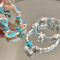 Seaside Holiday Natural Style Starfish Shell Bracelet Conch Shell Rice Beads Bracelet Small Fresh Temperament Rice Beads Bracelet