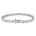 Cross-Border Simple High-Grade Tennis Bracelet Full Diamond Zirconia Titanium Steel Bracelet Men's and Women's Non-Fading Jewelry Bracelet