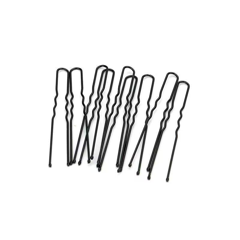 U-Shaped Clip Black Updo Bridal Headdress Hairpin Studio Female Hair Tie Ball Head Flower Brace Hair Accessories
