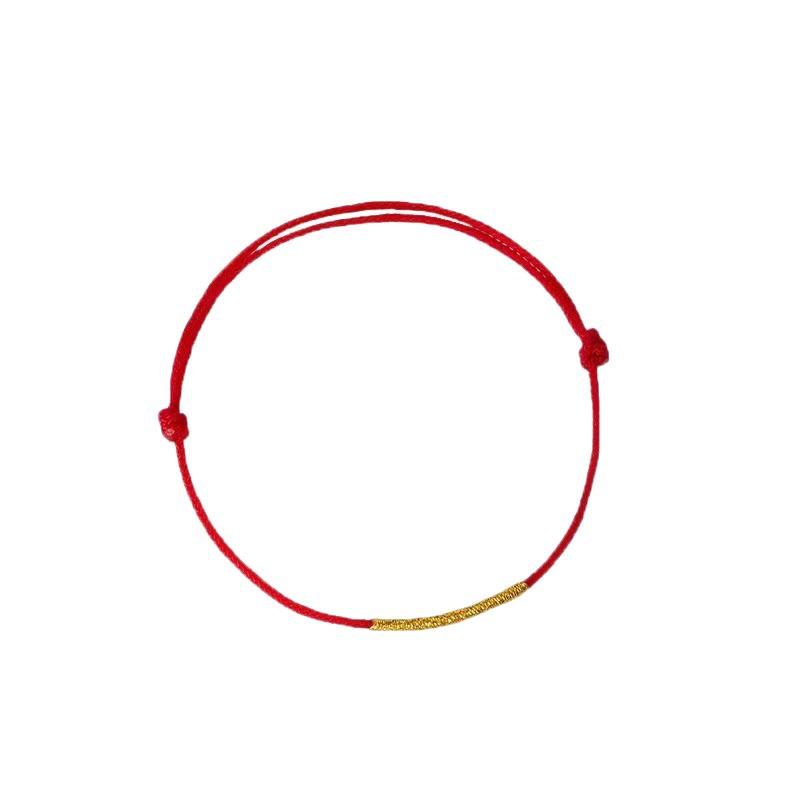 Wholesale Red Bracelet Small Red Bracelet Female Birth Year Red Bracelet Couple Gift Braided Rope Simple Gold