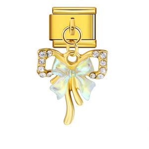 Hook Butterfly Pendant Italian Module Bracelet Titanium Steel Stitching Strap Chain Italian Charm