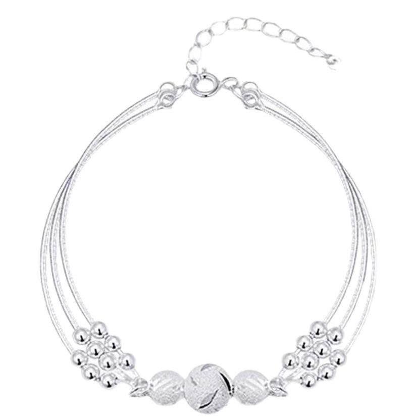 Sansheng Sanshi Bracelet Lucky Beads Bracelet 2023 New Gift for Girlfriend Multi-Layer Silver Bracelet Wholesale