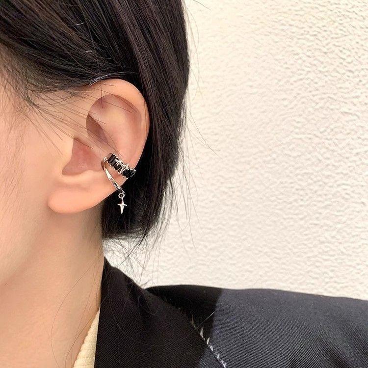 Ear Bone Clip Ear Clip Earless Stud Earrings High-Grade Light Luxury Earrings Ear Hanging Earrings Cool Handsome Female